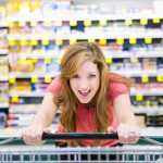 Grocery: Woman Excited to Be Shopping placeholder