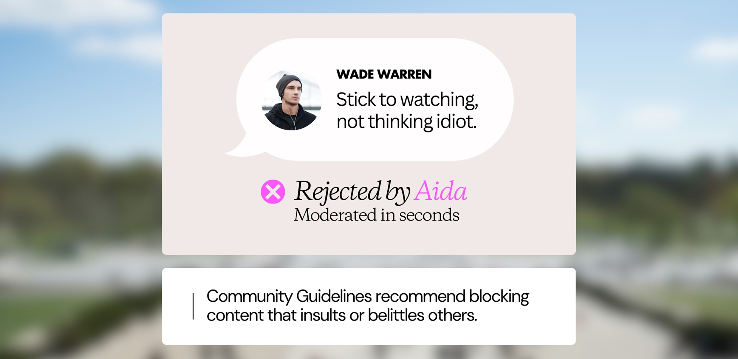 Moderation example