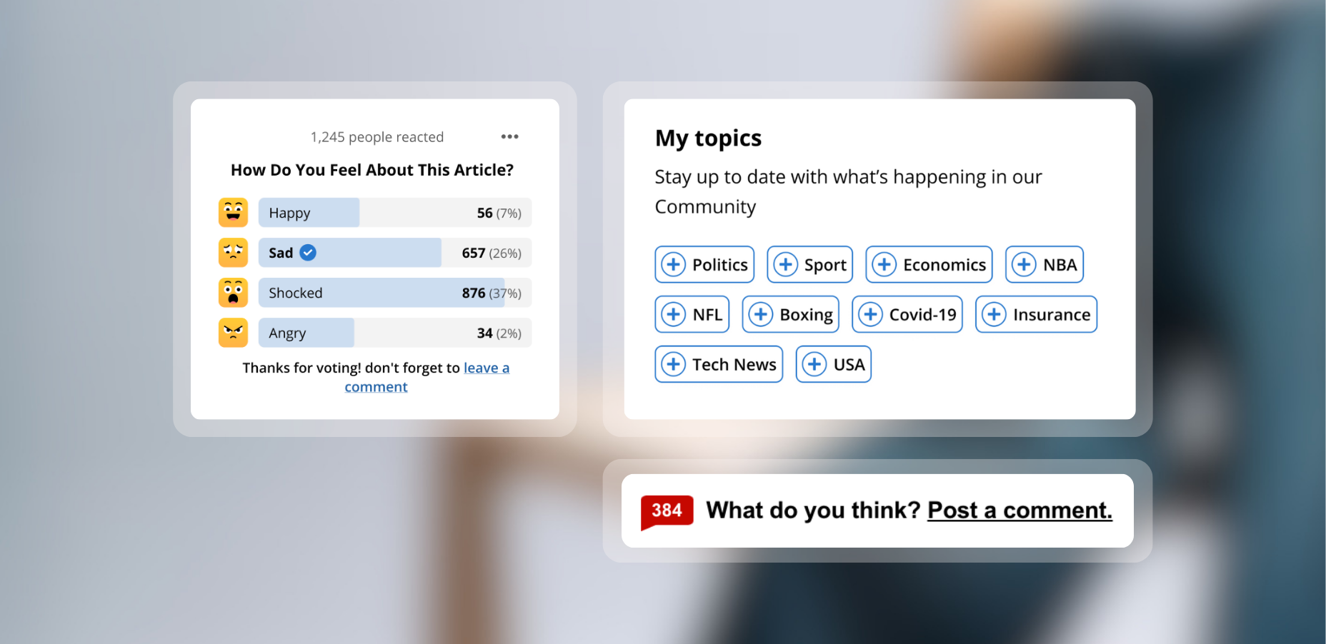 Engagement tools example
